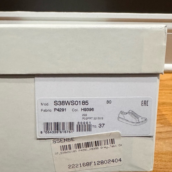 Maison Margiela Gray Tabi Canvas Sneakers - Picture 2 of 6